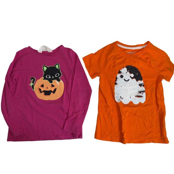 Toddler Girls 5T 4/5 Halloween Lot Bundle 10 Pieces T-Shirts Black Leotard Books - Picture 2 of 9